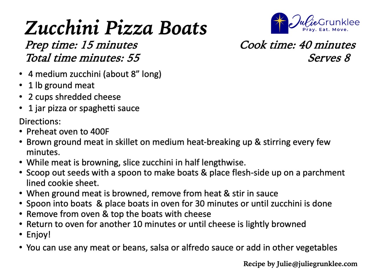 Zucchini Pizza Boats